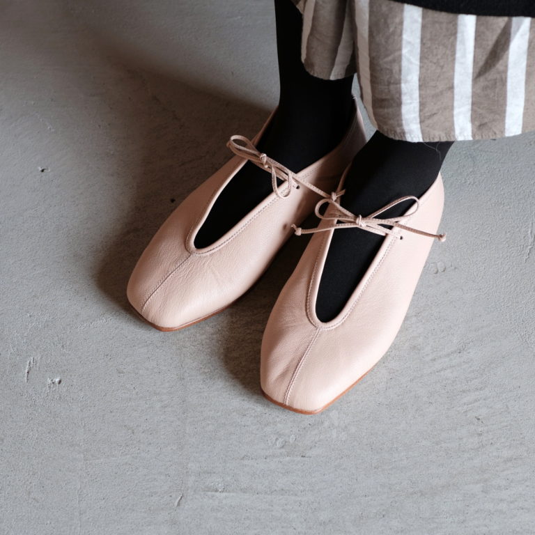 SUI LaceUp ballet shoes LightBeige | nagaya.project